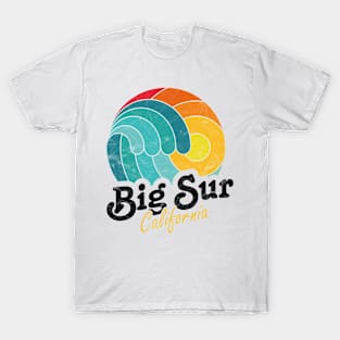 Big Sur California Surfing Surf Sunset Wave T-Shirt